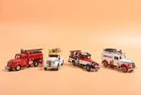 MODELS OF YESTERYEAR: Four Matchbox of Models of Yesteryear fire, ambulance and rescue models. YFE-04 1939 BEDFORD WATER TANKER (1994) & YFE10/SA 1937 GMC VAN (1993) in 'CESSNOCK RESCUE SQUAD' livery