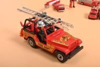 FIRE: A collection of small scale 'MICRO MODELS' plastic fire emergency vehicles and accessories - 6