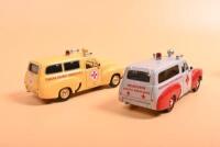 HOLDEN: Three 1:43 scale Holden FJ Panel vans. TRAX 'FJ HOLDEN VAN "VEGEMITE" & Matchbox Models of Yesteryear FJ Vans in Ambulance liveries - 4