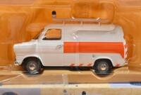 EUROPEAN VANS: Three Limited Edition 1:43 scale Lledo Vanguards European Police and security vans. MKI FORD TRANSIT MINIBUS in Compagnies Republicaines de Securite (CRS) (France) livery (VA 06608) numbered '1660'/2600 & VW T1 TRANSPORTER in Hassen Poliz - 4