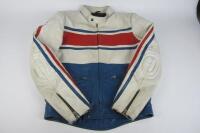 WALDEN MILLER MOTORCYCLE JACKET: A Waiden Miller leather Motorcycle jacket. - 3