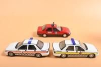 FORD: Four 1:43 scale Lledo Vanguards Ford Sierra models including Ford Sierra XR4i in Devon and Cornwall Police livery, (VA12201), L.E 0730/1200. Ford Sierra Sapphire models - 3
