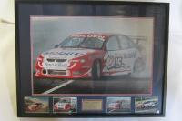 CRAIG LOWNDES: A large signed photograph featuring Lowndes in his Mobile 1 Commodore - 2