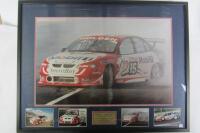 CRAIG LOWNDES: A large signed photograph featuring Lowndes in his Mobile 1 Commodore - 4