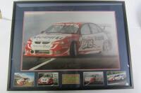CRAIG LOWNDES: A large signed photograph featuring Lowndes in his Mobile 1 Commodore - 5