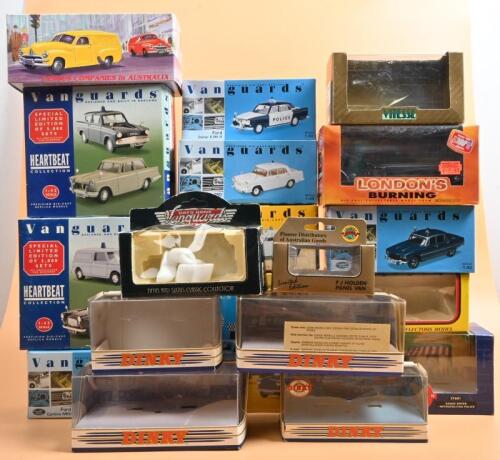 MODEL BOXES: A group of empty model boxes. Lledo Vanguards, DINKY (Matchbox), Vitesse boxes