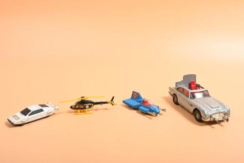 BOND/SUPERMAN: Three CORGI models concerned with James Bond and Superman. '007 ASTON MARTIN DB5'