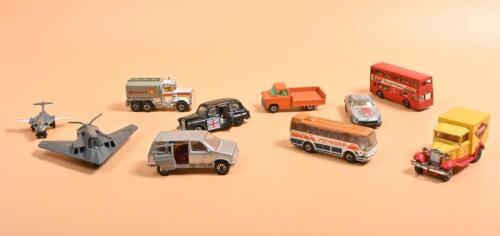 MATCHBOX: A collection of 1970's/1980's Matchbox and Matchbox Superfast models. 1972 No17 "THE LONDONER" London Bus & 1981 Peterbilt Shell tanker truck