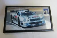MARK WEBBER: A framed photographic print of Warsteiner Mercedes-Benz CLK GTR