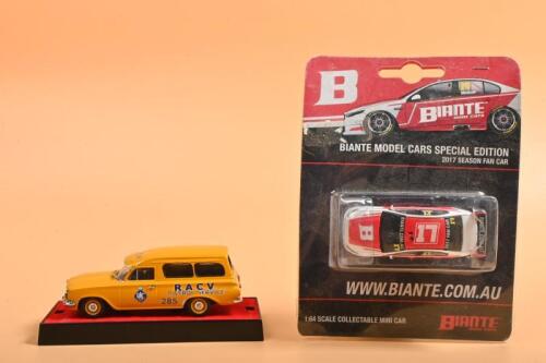 AUSTRALIAN: Two Australian related models. 1:64 scale Ford FGX Biante Model Cars Special Edition model & TRAX Holden EJ van in 'R.A.C.V.' livery