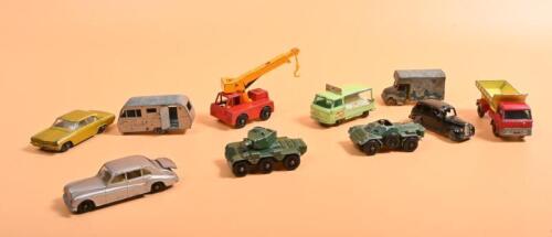 MATCHBOX REGULAR WHEELS: A collection of Matchbox Regular Wheel models. No.61 Ferret Scout Car in military green & No.70 Grit-Spreading Truck