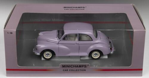 MORRIS MINOR: A Limited Edition MINICHAMPS 1:18 scale MORRIS MINOR 1000000 in mauve. Limited Edition 4,999 pieces