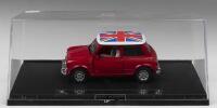 MINI COOPER: A New Ray 1:43 scale Mini Cooper in red. Union Jack to white roof