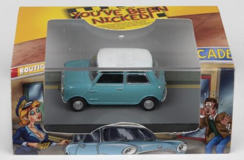 MINI: A OXFORD 1:43 scale Mini in 'YOU'VE BEEN NICKED!' livery (MIN020)