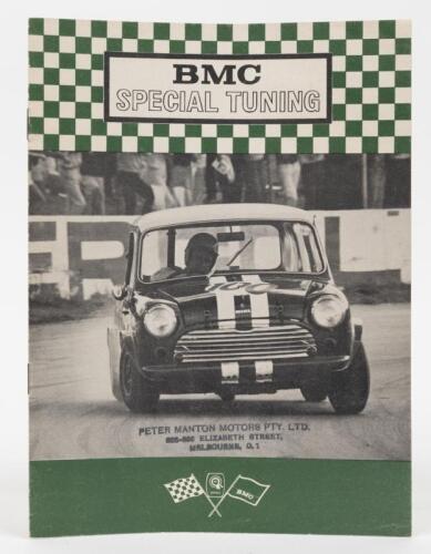 BMC SPECIAL TUNING: An original 'BMC SPECIAL TUNING' parts booklet as issued by BMC (AUSTRALIA) PTY.LTD., Parts & Accessories Division. Circa 1960's