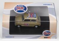 MINI: A OXFORD 1:43 scale Morris Mini in gold. Model celebrates the 50th Anniversary of Mini (SP010)