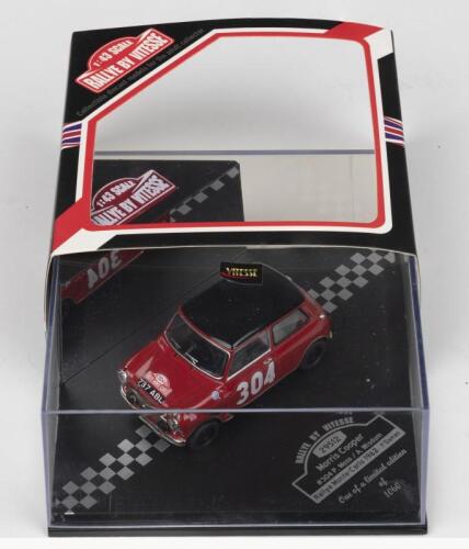 MORRIS COOPER: A Limited Edition RALLYE BY VITESSE 1:43 scale Morris Cooper as raced by P.Moss/A.Wisdom in the 1962 Rallye Monte-Carlo (1st Dames) (ITEM NO. 29512). Limited Edition of 1060, numbered '0625'