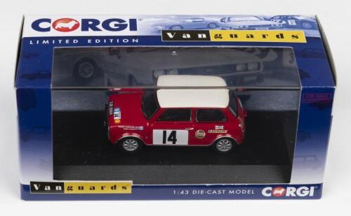 MINI 1275 GT: A Limited Edition CORGI Vanguards 1:43 scale MINI 1275 GT as raced to 2nd place (1st in class) by Paddy Hopkirk and Tony Nash in the 1970 Shell International Scottish Rally (VA13501)