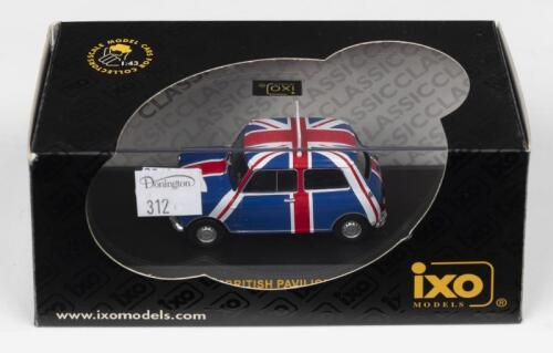 MINI: A ixo MODELS 1:43 scale 1967 MINI in Mini British Pavilion livery (CLC120)