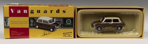 AUSTIN MINI COOPER: A Limited Edition CORGI Vanguards 1:43 scale Austin Mini Cooper. Model in configuration as driven by Steve McQueen (VA02533)