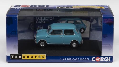 AUSTIN MINI: A Limited Edition CORGI Vanguards 1:43 scale AUSTIN MINI Super de Luxe in Surf Blue (VA01315). Limited Edition of 1,000 models