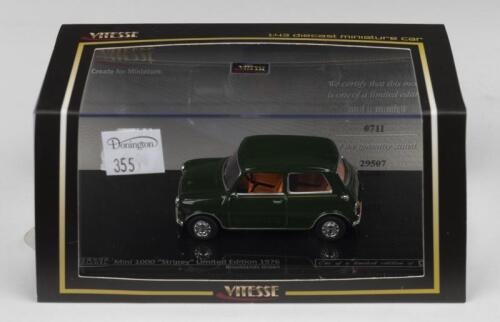 MINI: A Limited Edition VITESSE 1:43 scale 1976 Mini 1000 "Stripey" (29507) in Brooklands Green. Limited Edition of 1080, numbered '0711'