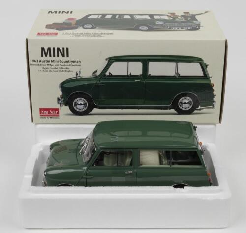 AUSTIN MINI: A Limited Edition 1:12 scale Sun Star 1963 Austin Mini Countryman (Item no. 5312). Numbered '0546' of 999 worldwide
