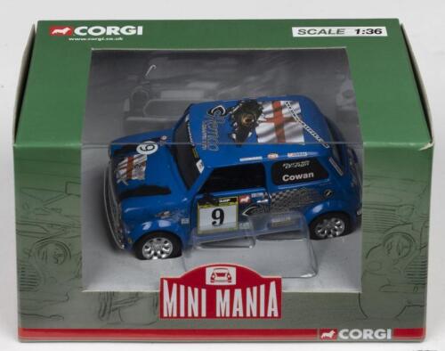MINI: A CORGI 'MINI MANIA' 1:36 scale Mini as raced by Mark Cowan in the Mini Miglia (CC82291)