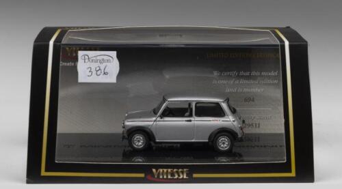 MINI: A Limited Edition VITESSE 1:43 scale 1984 Mini 1000 "25th Anniversary" (29511) in metallic silver. Limited Edition of 888, numbered '694'