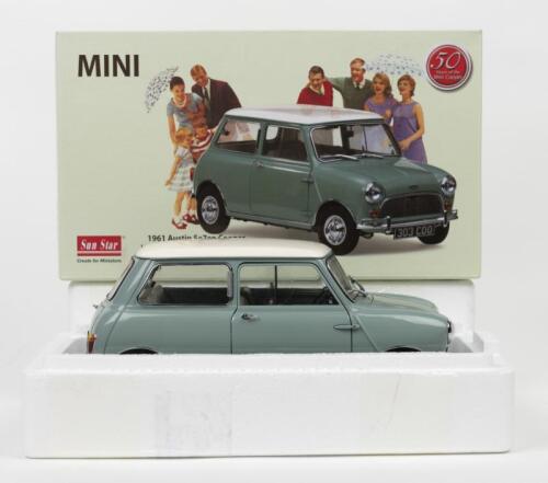 AUSTIN SE7EN COOPER: A Limited Edition 1:12 scale Sun Star 1961 Austin Se7en Cooper (Item no. 5303). One of 999 pieces worldwide