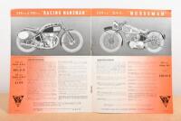 EXCELSIOR: A original 1938 Excelsior motorcycle model range brochure - 2