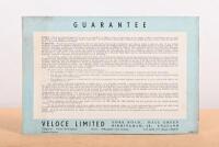 VELOCETTE: A Velocette 'L.E.' original foldout colour sales brochure, double sided with pictures and specifications - 3