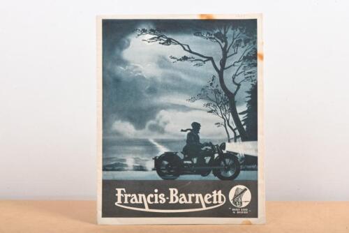 FRANCIS-BARNETT: A Francis-Barnett original foldout colour sales brochure, featuring the Stag F/44, Cruiser F/39, Seagull F/43, Cruiser F/45 and the Polver F/40 and F/41 models