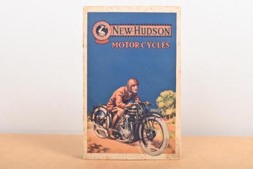 NEW HUDSON: A New Hudson original colour sales booklet, highlighting the 1928 motor cycle and sidecar range, including motorcycle models 81-88 along with available side cars and factory extras.