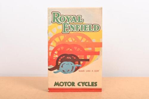 ROYAL ENFIELD: An original Royal Enfield Motor Cycles for 1929 sales catalogue, featuring all models from 1929 along with specifications, pricing, and technical data