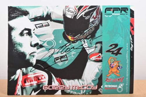 GARRY McCOY: A publicity sheet featuring Australian Rider Garry McCoy at Foggy Petronas Racing. Autographed by Garry McCoy