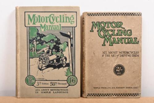 MOTORCYCLING MANUAL: Two early hardcover editions of the 'Motorcycling Manual', 3rd edition and 9th and revised edition