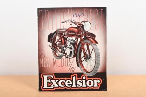 EXCELSIOR: A original colour 1946 Excelsior foldout brochure,featuring the 125 c.c. Universal Model L.O.