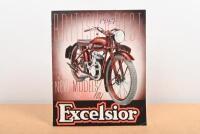 EXCELSIOR: A original colour 1946 Excelsior foldout brochure,featuring the 125 c.c. Universal Model L.O.