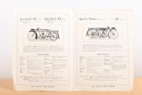 CONNAUGHT: An original double sided fold out Connaught 'Two Stroke' sales brochure, featuring 4 models, including the 2 & 3/4 h.p. 'Popular', 2 & 3/4 h.p 'Standard', 3 & 1/2 h.p. 'Sports' and the 'De-Luxe solo (3 &1/2 h.p combination models). - 2