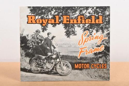 ROYAL ENFIELD: A original colour Royal Enfield spring frame motor cycles 1954 range catalogue