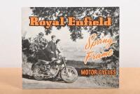 ROYAL ENFIELD: A original colour Royal Enfield spring frame motor cycles 1954 range catalogue