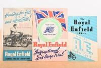ROYAL ENFIELD: Four original items related to early Royal Enfield motorcycles including, two small brochures related to the R.E model, a Royal Enfield 'in the International Six Days Trial' booklet, and a letter from Du Page Cycle Co Lisle, Illinois on the - 3