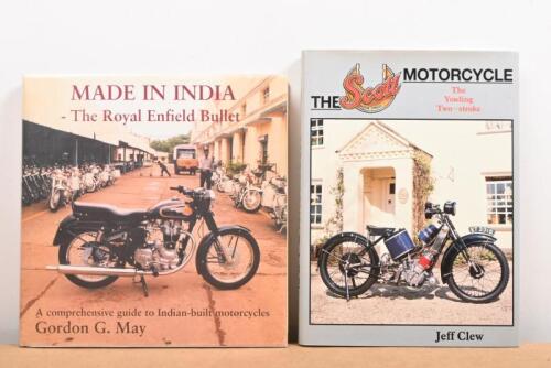 ROYAL ENFIELD/ THE SCOTT: Two hardcover books 'Made In India -The Royal Enfield Bullet' by Gordon G. May' and 'The Scott Motorcycle by Jeff Clew'