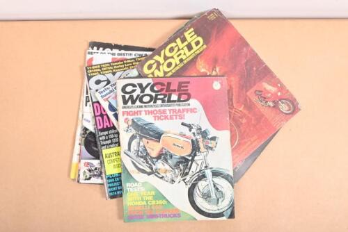 MOTORCYCLE MAGAZINES: Seven editions of 'Cycle World Magazine' ranging from 1972-1999 and one 1966 Motor Cyclists Illustrated magazine
