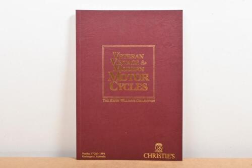 KEITH WILLIAMS: A copy of the Christie's auction catalogue of the Coolangatta "The Keith Williams Collection of Veteran, Vintage & Modern Motor Cycles' , this was at the time the largest private collection of classic motor cycles in Australia