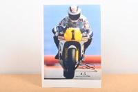 WAYNE GARDNER: A colour picture of Wayne Gardner on Rothman's Honda #1. Autographed by Wayne Gardner
