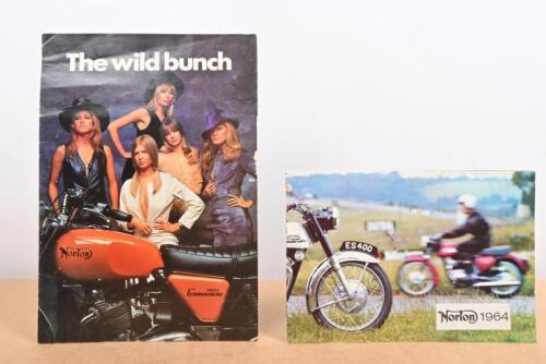 NORTON: Two full colour fold out Norton catalogues including one Norton 1964 model range catalogue and one Norton 750 Commando range catalogue