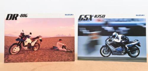 SUZUKI: Two Suzuki fold out brochures, including one Suzuki GSX-R750 brochure, and a DR-Big brochure