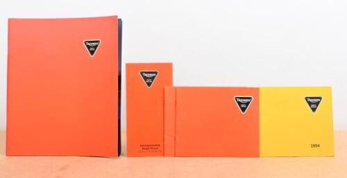 TRIUMPH: A collection of five catalogues from 1993/1994 highlighting model ranges, accessories, specifications and a pricing list